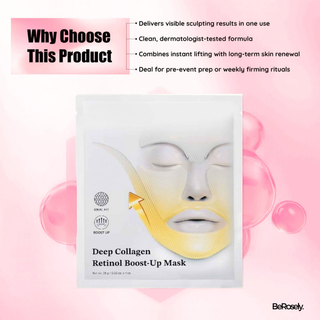 Retinol V-Face Lift Collagen Mask (Pack of 4)